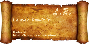 Lehner Ramón névjegykártya